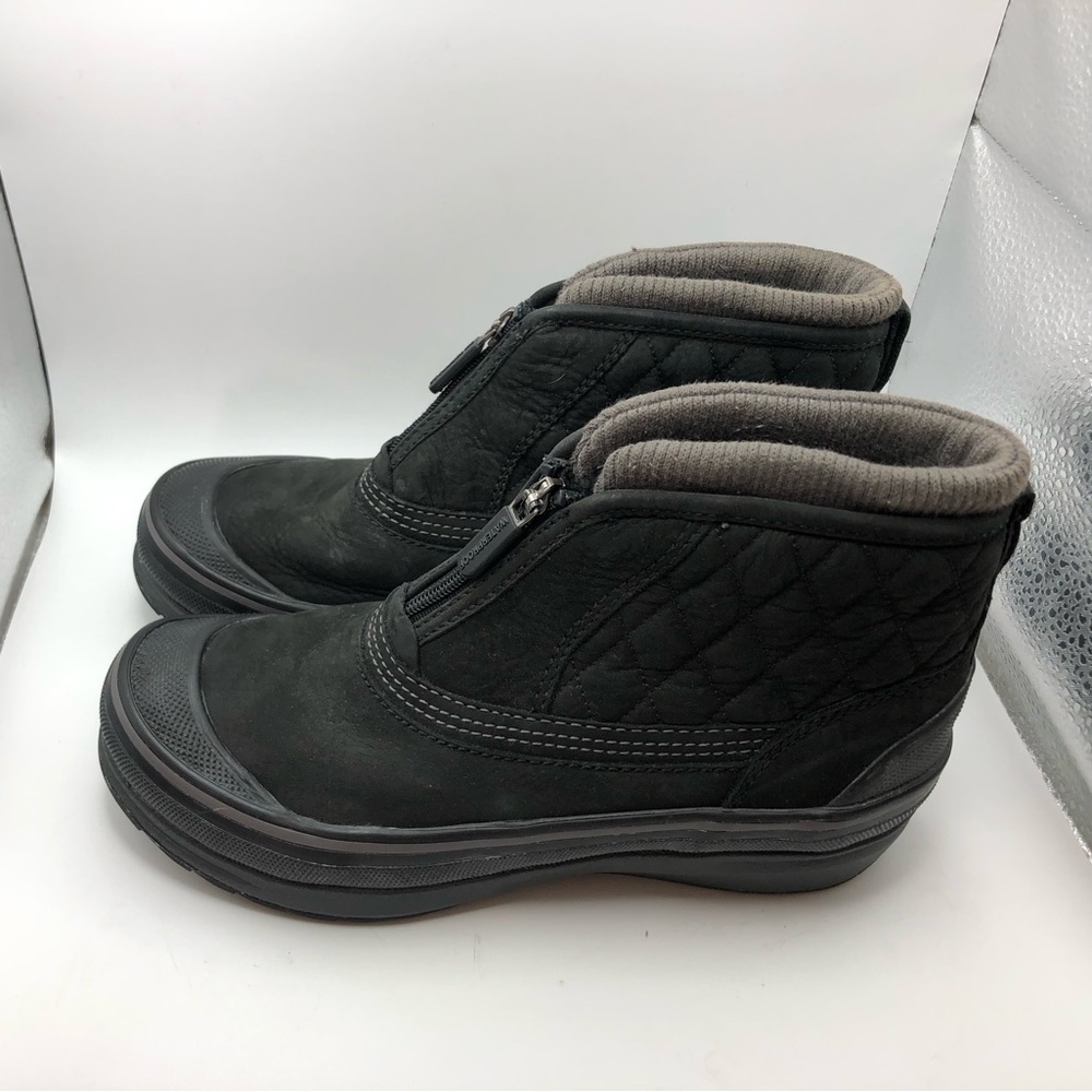 Clarks Black Quilted Winter Zip Ankle Boots